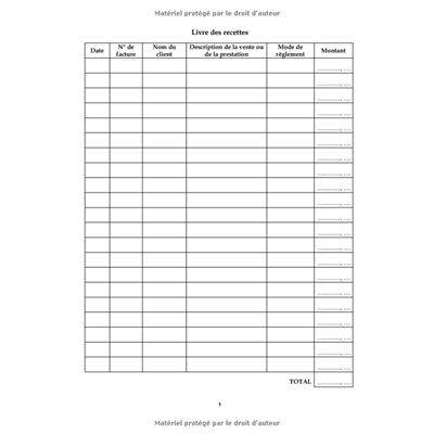  Livre Cahier de Compte: Registre recettes dépenses