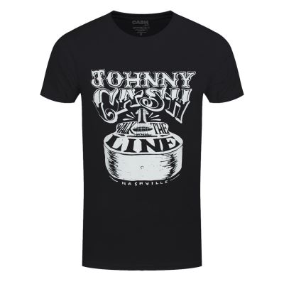 Johnny Cash T-Shirt Walk The Line Homme Noir