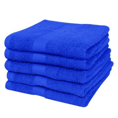vidaXL Serviettes de bain 100% coton 500gsm 70 x 140 cm Bleu royal 5 pcs