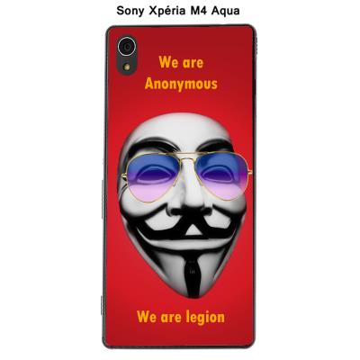 Coque Sony Xpéria M4 Aqua - Anonymous-2 - Lunettes