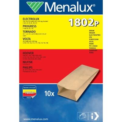 MENALUX - 1802 P - 10 SACS D'ASPIRATEUR POUR PROGRESS, NILFISK ET THOMAS
