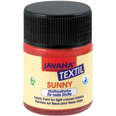 Kreul - 1 x peinture textile javana sunny, rouge carmin, 50 ml 91905