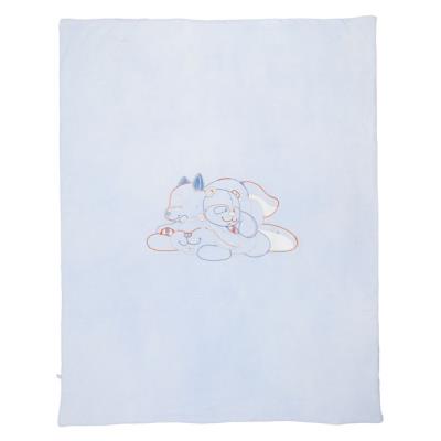 noukie's - couverture jersey william & henry (75 x 100 cm) - bleu