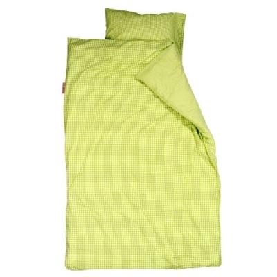taftan - housse de couette et taie d'oreiller vichy vert anis (100 x 135 cm) - vert anis