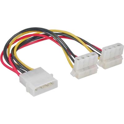 Strom y-kabel intern - 1x 13,34cm (5,25) an 2x 13,34cm (5,25) gewinkelt - 0,2m inline® 29659w
