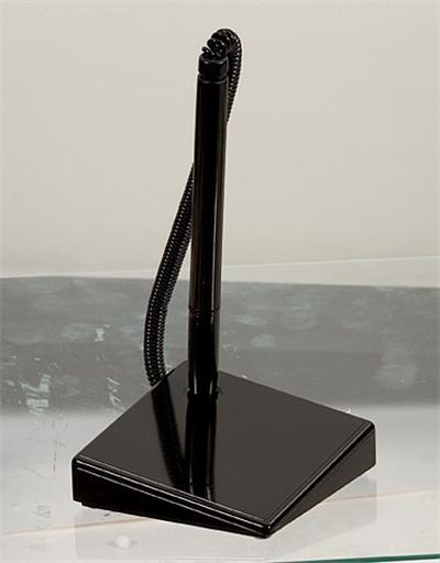 Porte-stylo bille 7x7cm avec socle encre noire