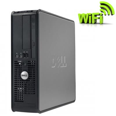 Ordinateur Dell Optiplex 755 SFF - Gris - Intel Core 2 Duo E6550 / 2.33 GHz - RAM 2 Go - HDD 250 Go - CDRW / DVD - Gigabit Ethernet - Wifi - Windows V