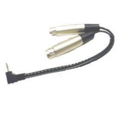 Hosa CYX401F Câble mini jack 3.5mm coudé / 2x XLR femelle - 30cm
