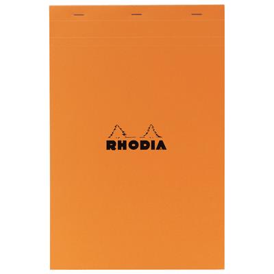Bloc Rhodia Orange 80 feuilles Agrafés 11x17 Q.5x5