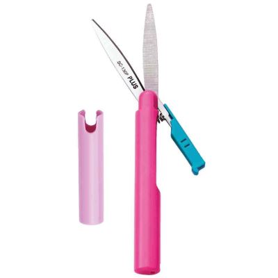 Ciseaux de poche, pointu, longueur: 135 mm Rose