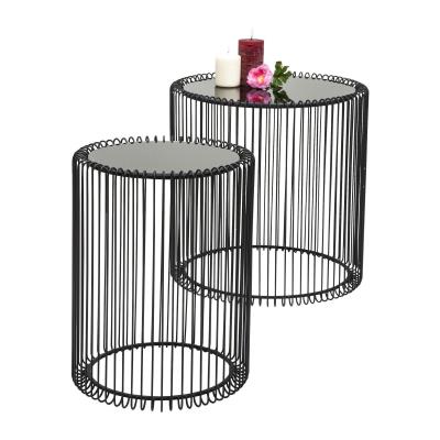 Tables d' appoint Wire noir 2/Set Kare Design