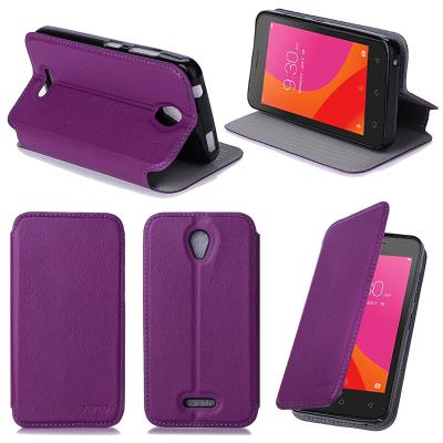 Etui luxe Lenovo Vibe B 4G 4.5 pouces Ultra Slim violet Cuir Style avec stand - Housse coque de protection Lenovo VIBE B violette (a2016 a1010 ) - Accessoires pochette XEPTIO : Exceptional case !