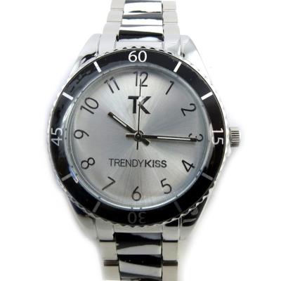 Les Trésors De Lily [N2443] - Montre femme 'Trendy' noir argenté