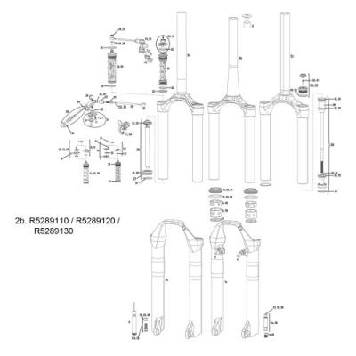 Rockshox sid xx csu pointe conique guidon-bleu - 32 mm