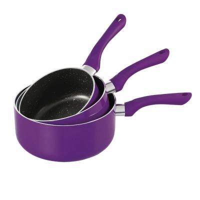 LOT DE 3 CASSEROLES INTÉRIEUR PIERRE DOMOCLIP VIOLET