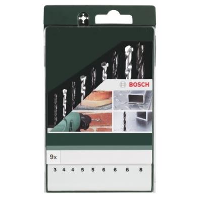BOSCH  2609255482 Set De Forets &agrave; M&eacute;taux Diam&egrave;tres 3/4/5/6/8 Et &agrave; Mat&eacute;riaux Diam&egrave;tres 4/5/6/8