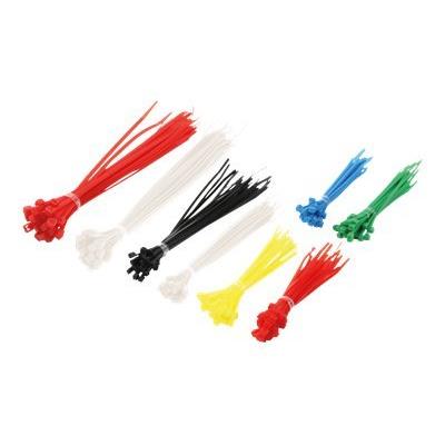 LogiLink Cable Tie Set - Kabeldas - zwart, wit, blauw, geel, rood, groen (pak van 200)