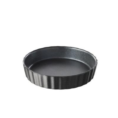 REVOL 644703 TOURTIÈRE ROND PORCELAINE NOIR 2,6 CM