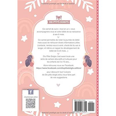 Carnet de suivi bébé: Livre de naissance rose pour bébé fille (French  Edition)
