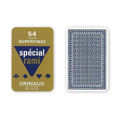 Jeu de 54 cartes Grimaud : Spécial Rami : Bleu France Cartes