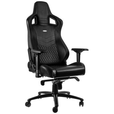 Chaise Gamer NobleChairs EPIC Cuir veritable - Noir/Cuir/4D