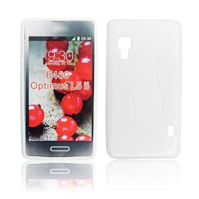 Coque arrière semi-rigide S line pour LG L5 II Blanche