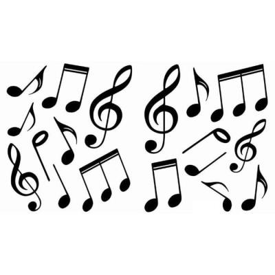 Musique Stickers Muraux 2Pl 18.5X15 Fdri Deab