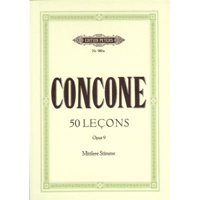 Méthodes et pédagogie EDITION PETERS CONCONE GIUSEPPE - 50 LEÇONS OP.9 - VOCAL Chant