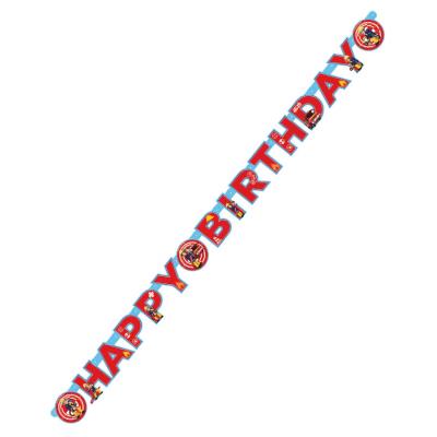 Guirlande anniversaire Sam Le pompier (1,80 m)