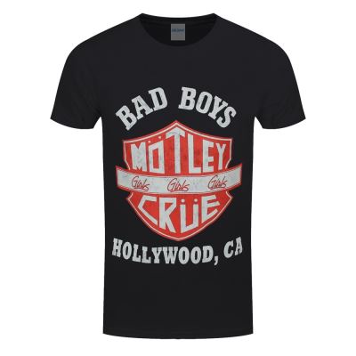 Motley Crue T-Shirt Bad Boys Shield Homme Noir - Taille M