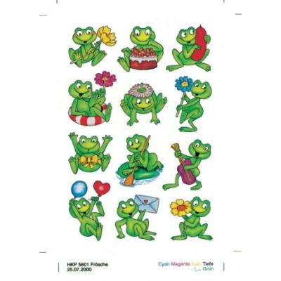 Etiquettes pour decorer et collectionner grenouilles 3 feuille herma 5601