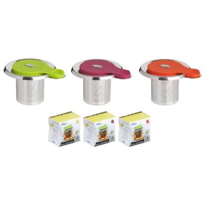Trudeau 5050305 infuser pour tasse inox vert / framboise / orange
