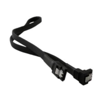 Nanoxia - SATA-kabel - Serial ATA 150/300/600 - SATA naar SATA - 60 cm - 90° connector, vergrendeld - zwart