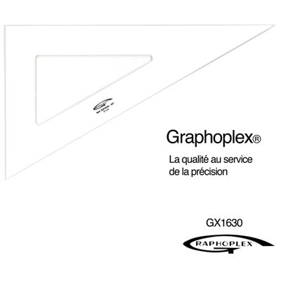 Equerre 60° 3 bords anti-taches 37 cm - graphoplex