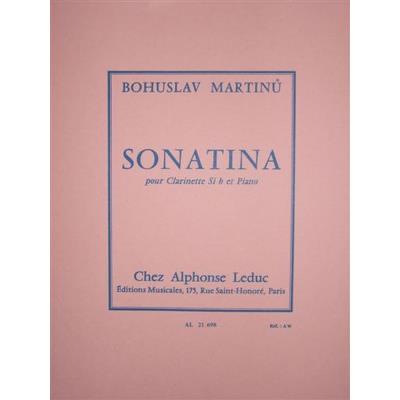 Partitions classique LEDUC MARTINU BOHUSLAV - SONATINA - CLARINETTE ET PIANO Clarinette