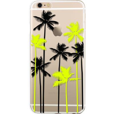 Coque semi-rigide transparente avec palmiers pour iphone 6 6s bigben connected