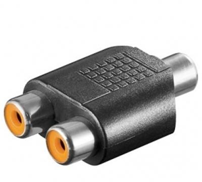 Raccord Y diviseur/combineur, RCA 2 femelles / 1 femelle