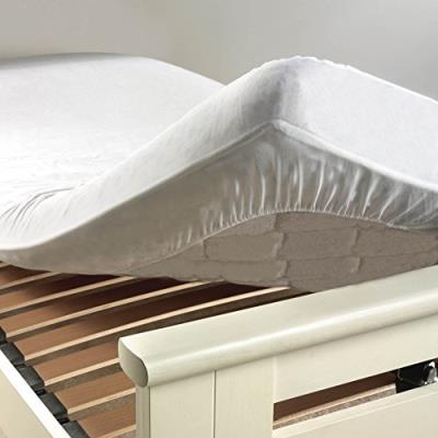 Douceur d'intérieur 1641469 protégé-matelas anti acarien molleton uni blanc coton 180 x 200