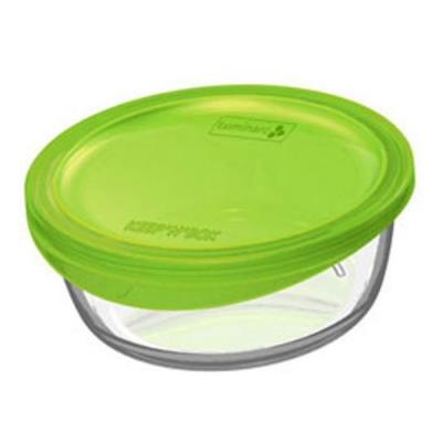 Luminarc boite ronde + couvercle keepn box 67 cl transparent et vert fbo0097593