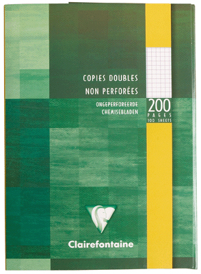 Clairefontaine Copies Doubles Non Perforees A4 5x5 Etui De