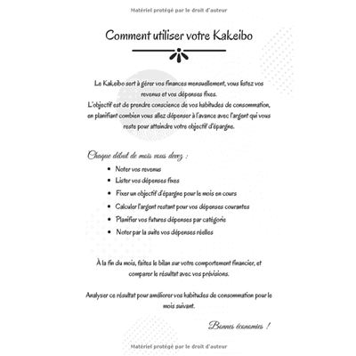 Kakeibo Carnet de Compte mensuel : Agenda de gestion budget mois par mois -  51 pages Format 15x23cm - broché - NLFBP Editions, Livre tous les livres à  la Fnac