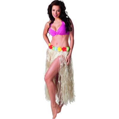 Jupe hawaïenne longue naturelle adulte Naturelle