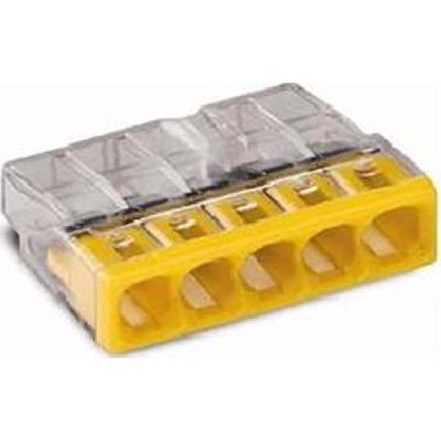 Borne de connexion 5 voies fils rigide boite de 100