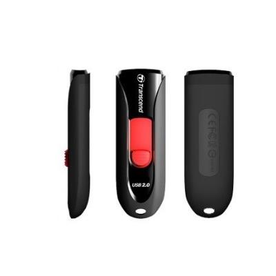 Cle usb 2.0 transcend jetflash 590 - 16go noir rouge ts16gjf590k