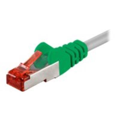 goobay kruiskabel - 1 m - groen-grijs