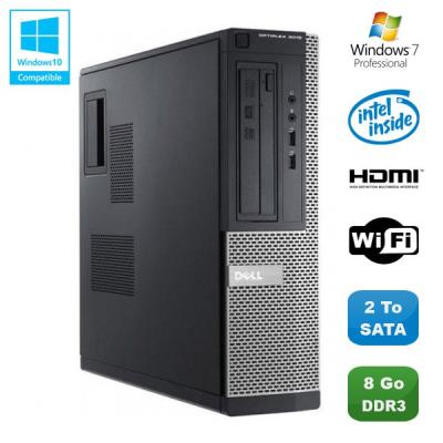 Pc dell optiplex 3010 dt intel g640 2.8ghz 8go 2to graveur wifi hdmi win 7 pro