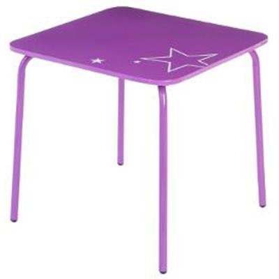 Table en métal pour enfant coloris violet - Dim : L.48 x l.48 x h.48 cm -PEGANE-