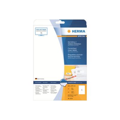 HERMA Special - permanent zelfklevende matte ondoorzichtige papieren correctie/bedeketiketten - 25 etiket(ten)