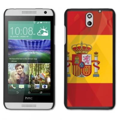 Coque noire pour HTC Desire 610 motif drapeau Espagne