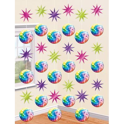 Guirlandes verticales disco (x6)